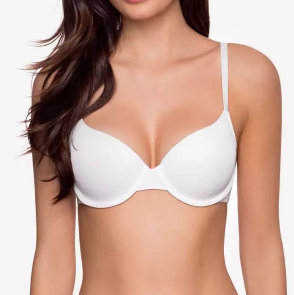 Nine West White Padded Push Up Underwire Adjustable Bra NWT